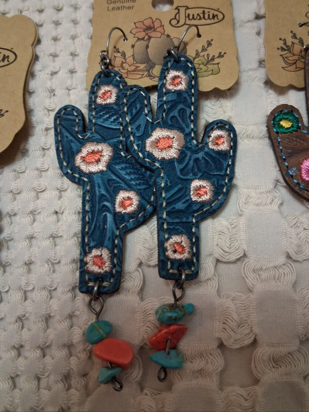 Justin Boots Beaded Fringe Necklace, Earrings, Bracelet